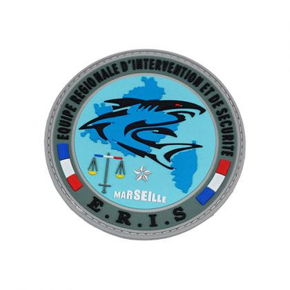 Custom design logo round tactical silicone pvc patches